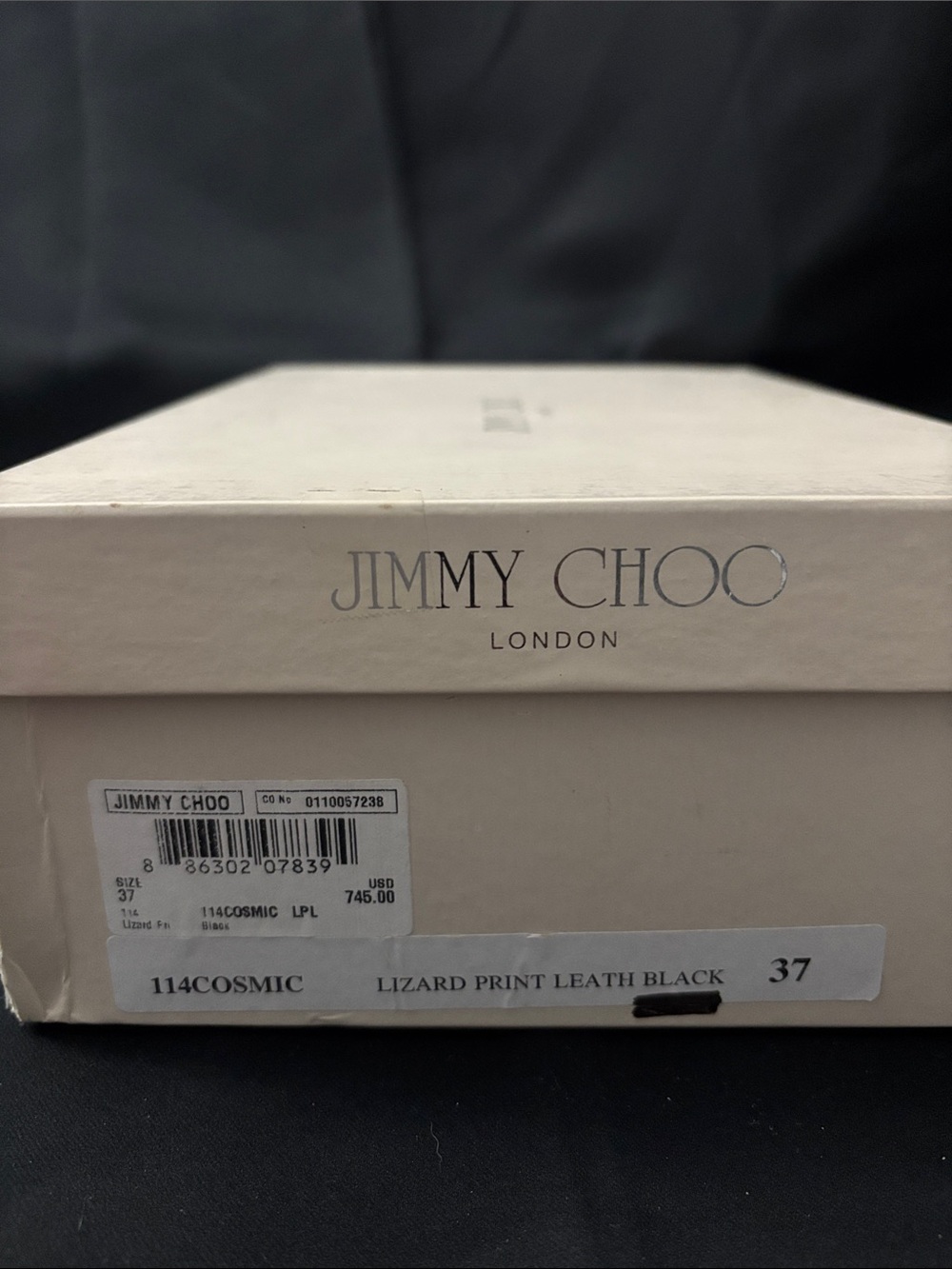 Jimmy Choo Black Croc-Embossed Patent Leather Pumps - Picture 11 of 13
